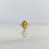 Herraje Virgen Rosa Mística 0.35gr / 1.3cm / Mate  Oro Amarillo