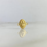 Herraje Virgen Rosa Mística 0.35gr / 1.3cm / Mate  Oro Amarillo