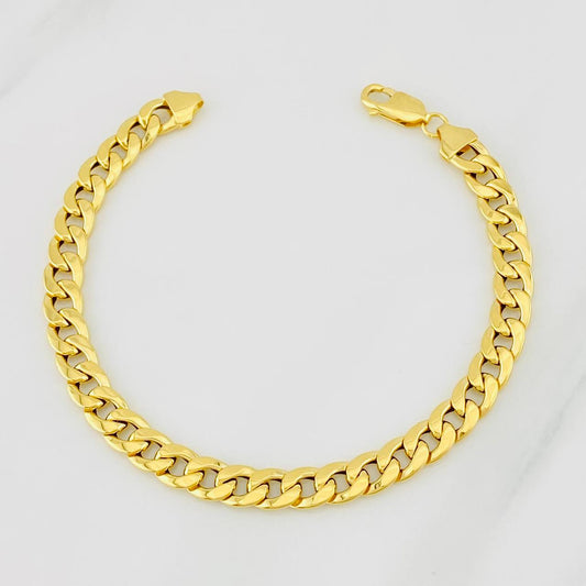 Pulso Cubano 6.1g / 21cm / 7.1mm Oro Amarillo 18K