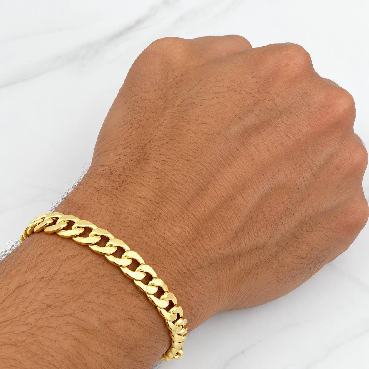 Pulso Cubano 6.3g / 21cm / 6.8mm Oro Amarillo 18K