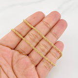 Cadena Lazo 2.7g / 50cm / 2.1mm Oro Amarillo 18K