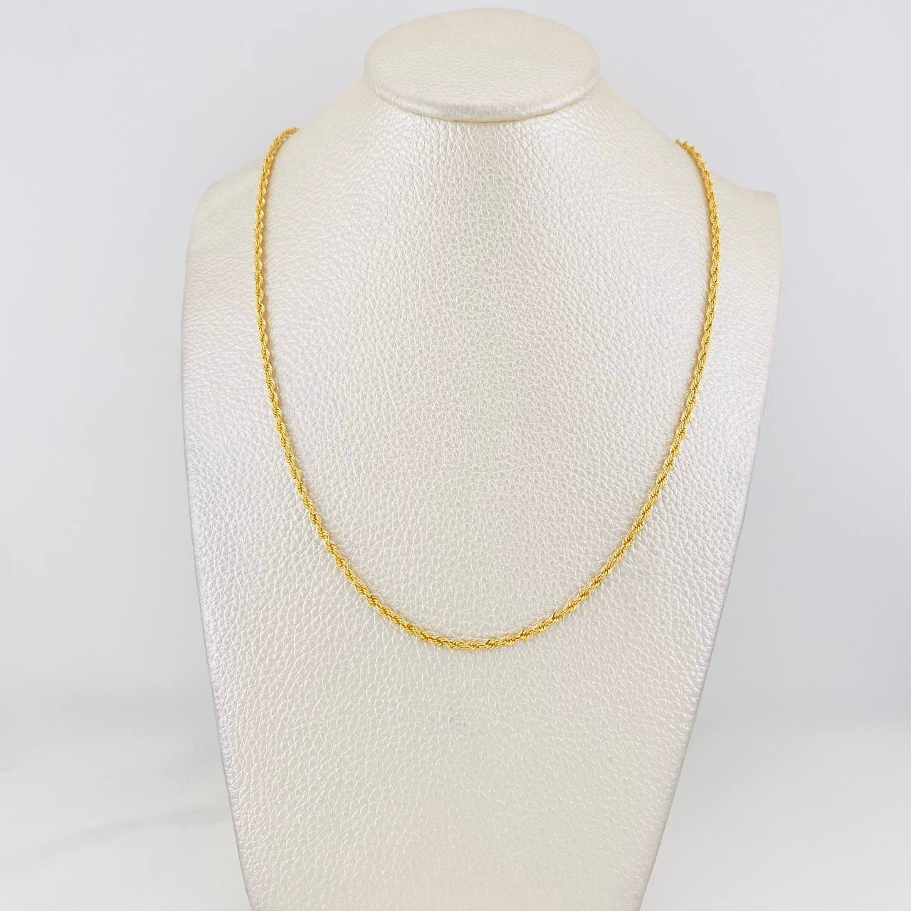 Cadena Lazo 2.7g / 50cm / 2.1mm Oro Amarillo 18K
