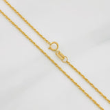 Cadena Lazo 0.95g / 50cm / 1.1mm Oro Amarillo 18K