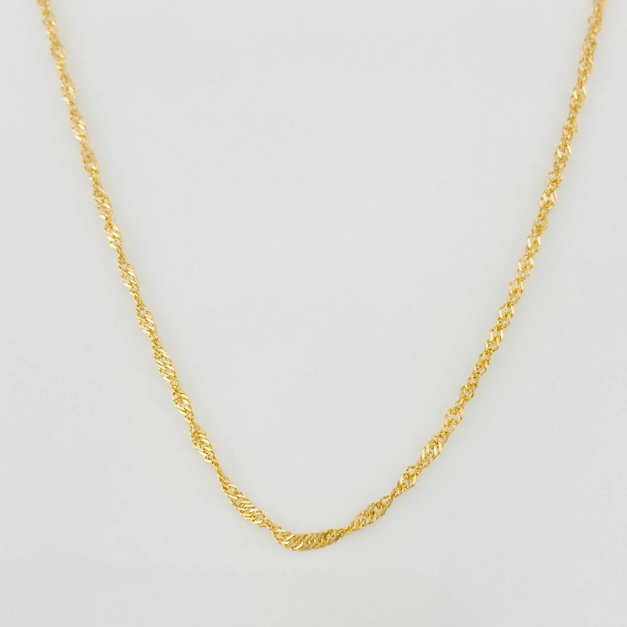 Cadena Singapur 1.1g / 45cm / 0.5mm Oro Amarillo 18K
