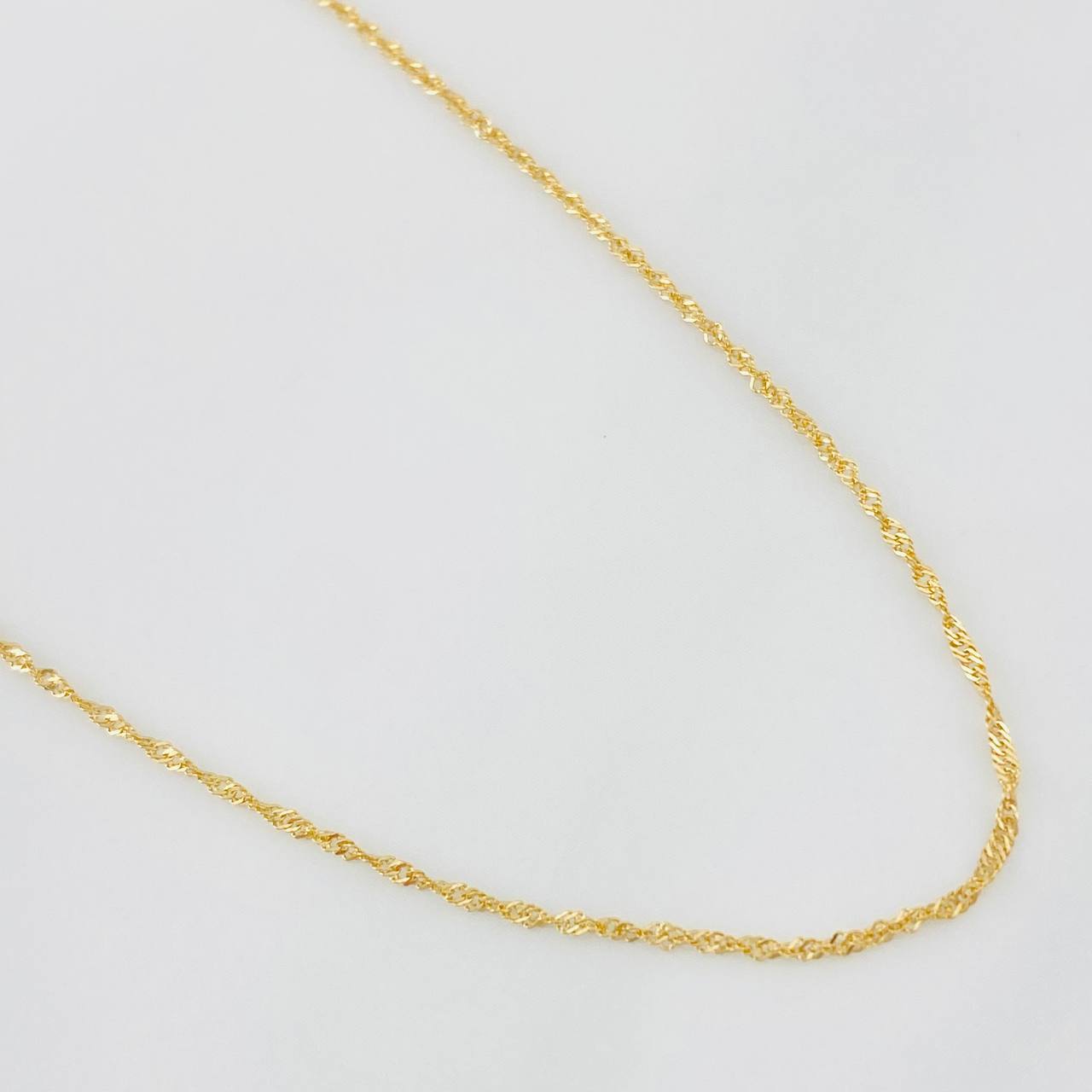 Cadena Singapur 1.1g / 45cm / 0.5mm Oro Amarillo 18K