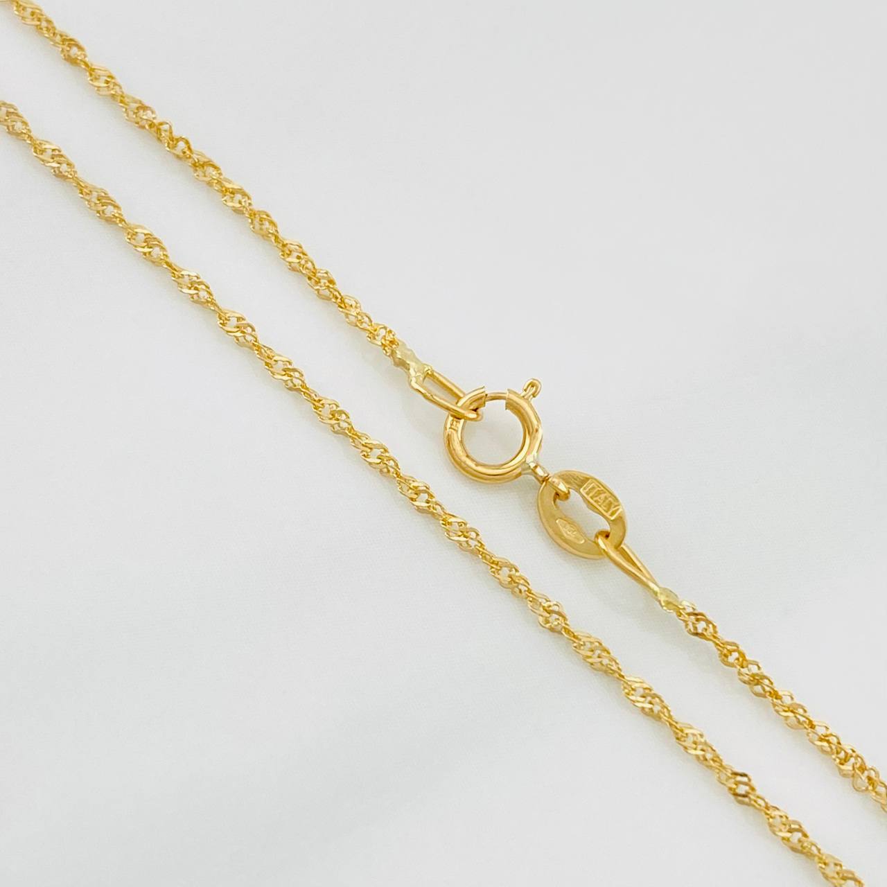 Cadena Singapur 1.1g / 45cm / 0.5mm Oro Amarillo 18K