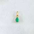 Dije Gota 0.65gr / 1.3cm / Esmeralda 30pts Oro Amarillo 18K (Joya)