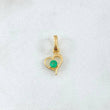 Dije Solitario en Corazón 0.7gr / 1.5cm / Esmeralda 8pts Oro Amarillo 18K (Joya) *