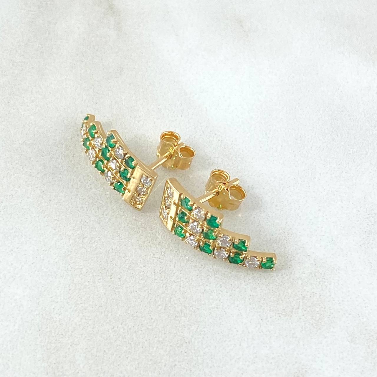Topos Matrix 2.25gr / 1.6cm / Esmeraldas 37pts Diamantes 25pts Oro Amarillo 18K (Joya) *