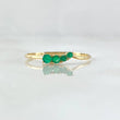 Anillo Trinity 0.8gr / T7 3/4 / Esmeraldas 13pts Oro Amarillo 18K (Joya) *