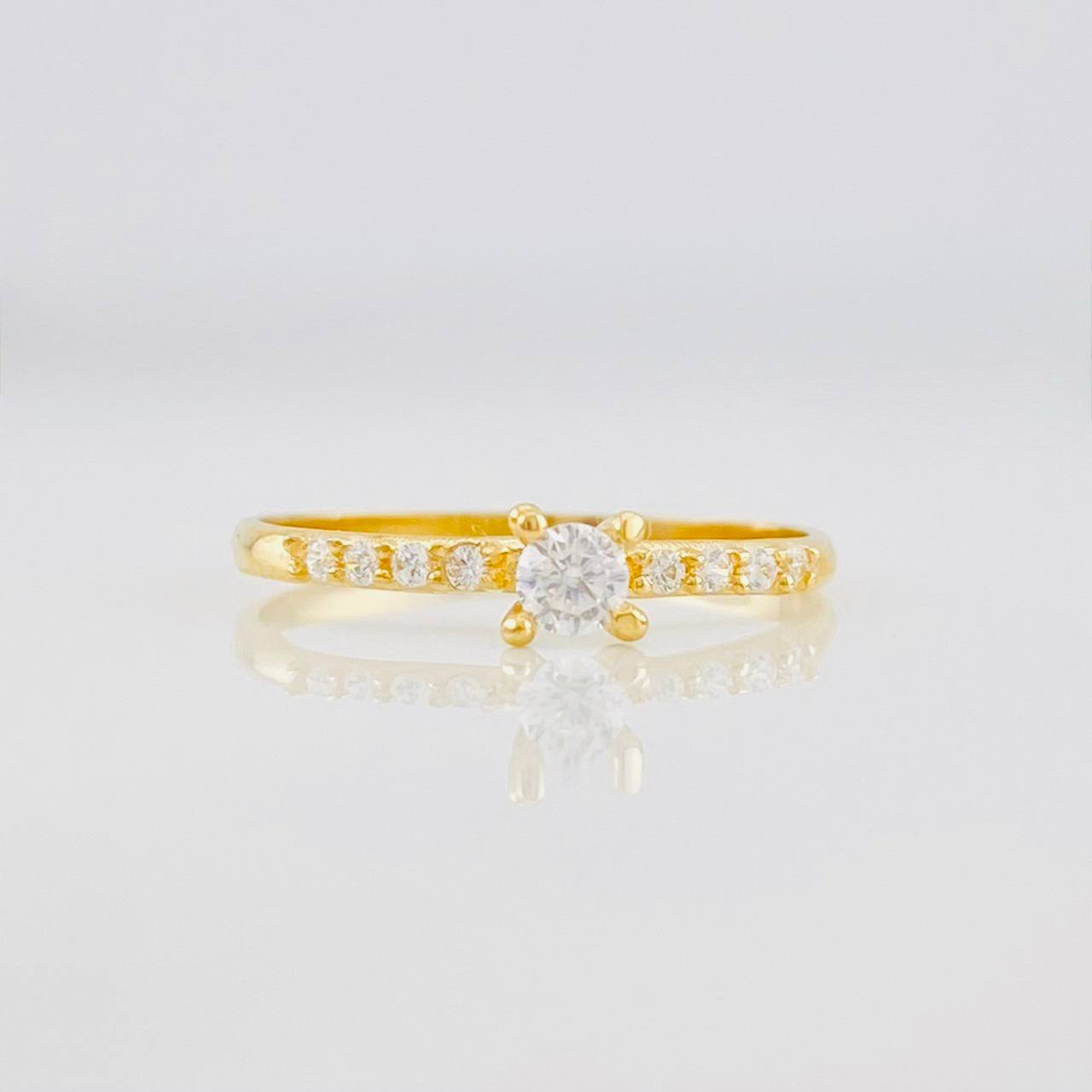 Anillo Solitario Churumbela 1.1g / T5 1/2 Oro Amarillo 18K