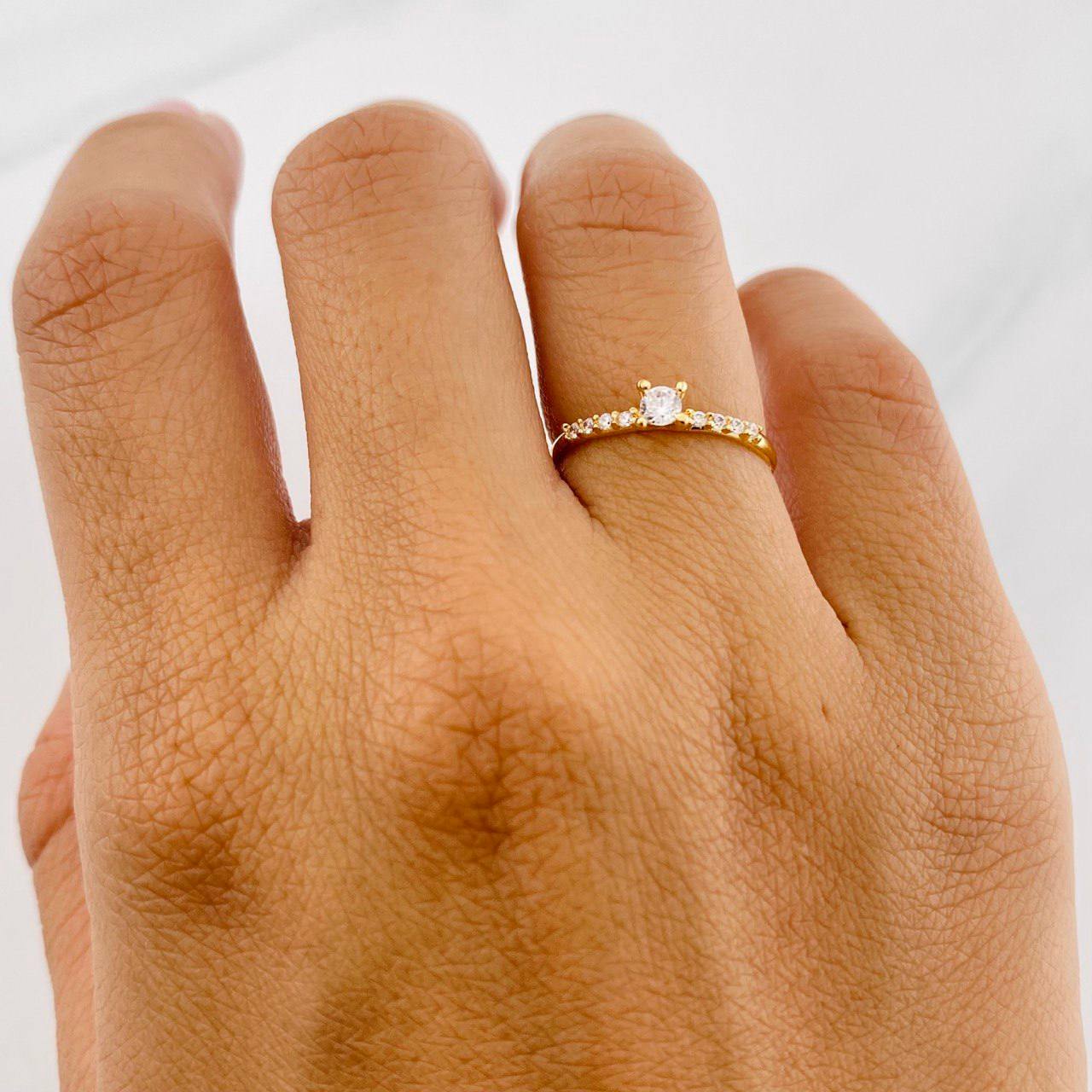 Anillo Solitario Churumbela 1.2g / T6 3/4 Oro Amarillo 18K