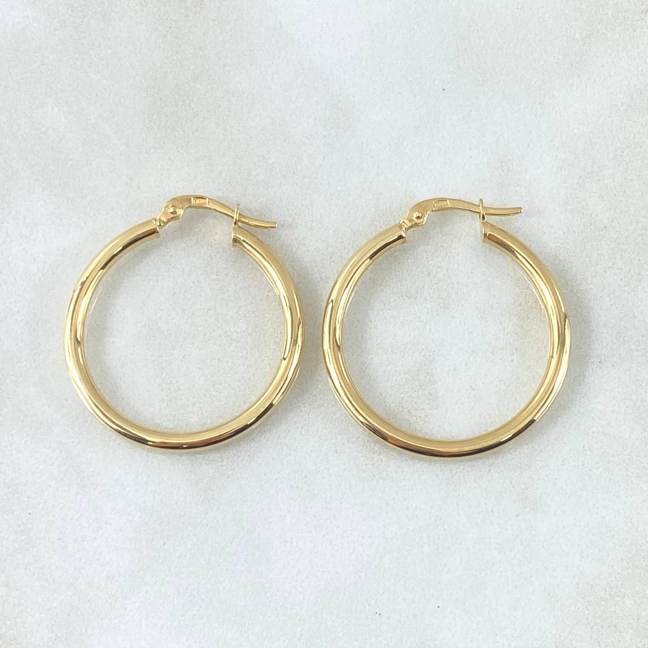 Candongas Jass 2.5gr / 3cm / Lisas Oro Amarillo 18K