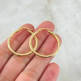 Candongas Jass 2.15gr / 3cm / Lisas Oro Amarillo 18K