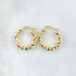 Candongas Asby 1.25gr / 1.5cm / Melcocha Punteadas Oro Amarillo 18K