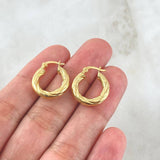 Candongas Mary 1.75gr / 1.7cm / Entorchadas Oro Amarillo 18K