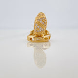 Candongas Zig Zag Basteada 2.9gr / 1.3cm / Oro Amarillo 18K %