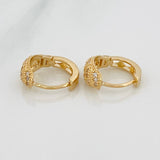 Candongas Zig Zag Basteada 2.85gr / 1.3cm / Oro Amarillo 18K %