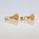 Candongas Zig Zag Basteada 2.85gr / 1.1cm / 5.6mm Oro Amarillo 18K