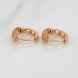 Candongas Zig Zag Basteada 2.75gr / 1.1cm / 5.6mm Oro Rosa 18K &