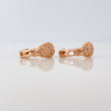 Candongas Zig Zag Basteada 2.75gr / 1.1cm / 5.6mm Oro Rosa 18K &