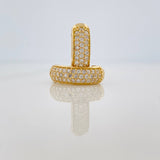Candongas Triple Carril 3.9gr / 1.5cm / 4.9mm Oro Amarillo 18K
