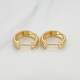 Candongas Triple Carril 3.9gr / 1.5cm / 4.9mm Oro Amarillo 18K