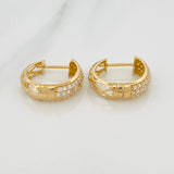 Candongas Triple Carril 3.9gr / 1.5cm / 4.9mm Oro Amarillo 18K
