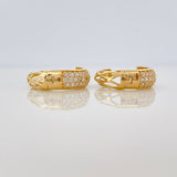 Candongas Triple Carril 2.5gr / 1.2cm / 4mm Oro Amarillo 18K &