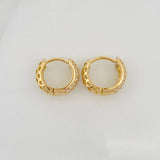 Candongas Triple Carril 2gr / 1cm / 3mm Oro Amarillo 18K &