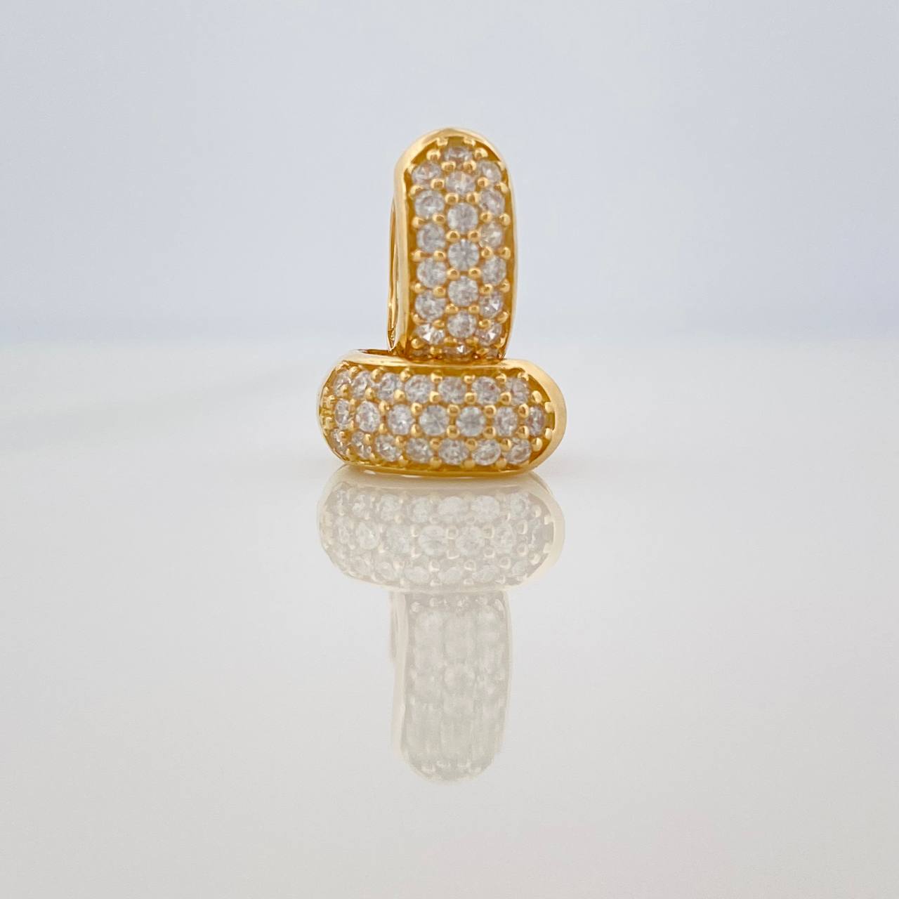Candongas Triple Carril 2.5gr / 1.2cm / 4mm Oro Amarillo 18K &