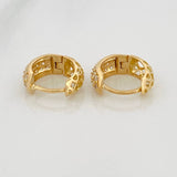 Candongas Triple Carril 2gr / 1cm / 3mm Oro Amarillo 18K &