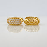 Candongas Triple Carril 2gr / 1cm / 3mm Oro Amarillo 18K &