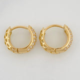 Candongas Triple Carril 3.9gr / 1.5cm / 4.9mm Oro Amarillo 18K