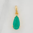 Dije Lagrima Esmeraldas 2.80 qts 2.55gr / 2.5cm / Oro Amarillo 18K %
