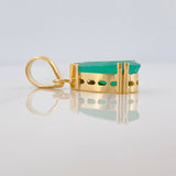 Dije Lagrima Esmeraldas 2.80 qts 2.55gr / 2.5cm / Oro Amarillo 18K %