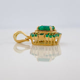 Dije Trono Esmeraldas 78 pts 2.05gr / 2cm / Oro Amarillo 18K %