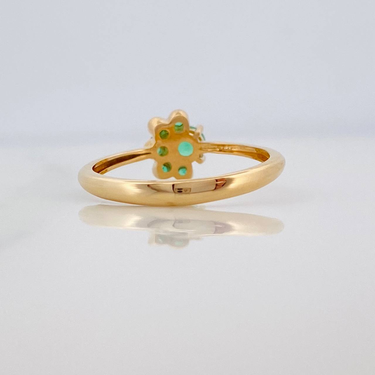 Anillo Lia Esmeraldas 27 pts 2gr / T5 3/4 / Oro Amarillo 18K %