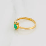 Anillo Lia Esmeraldas 27 pts 2gr / T5 3/4 / Oro Amarillo 18K %