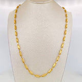 Cadena Rustica Tribal 10.95g / 60cm / 3.4mm Oro Amarillo 18K