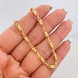 Cadena Rustica Tribal 10.95g / 60cm / 3.4mm Oro Amarillo 18K