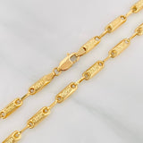 Cadena Rustica Tribal 10.95g / 60cm / 3.4mm Oro Amarillo 18K