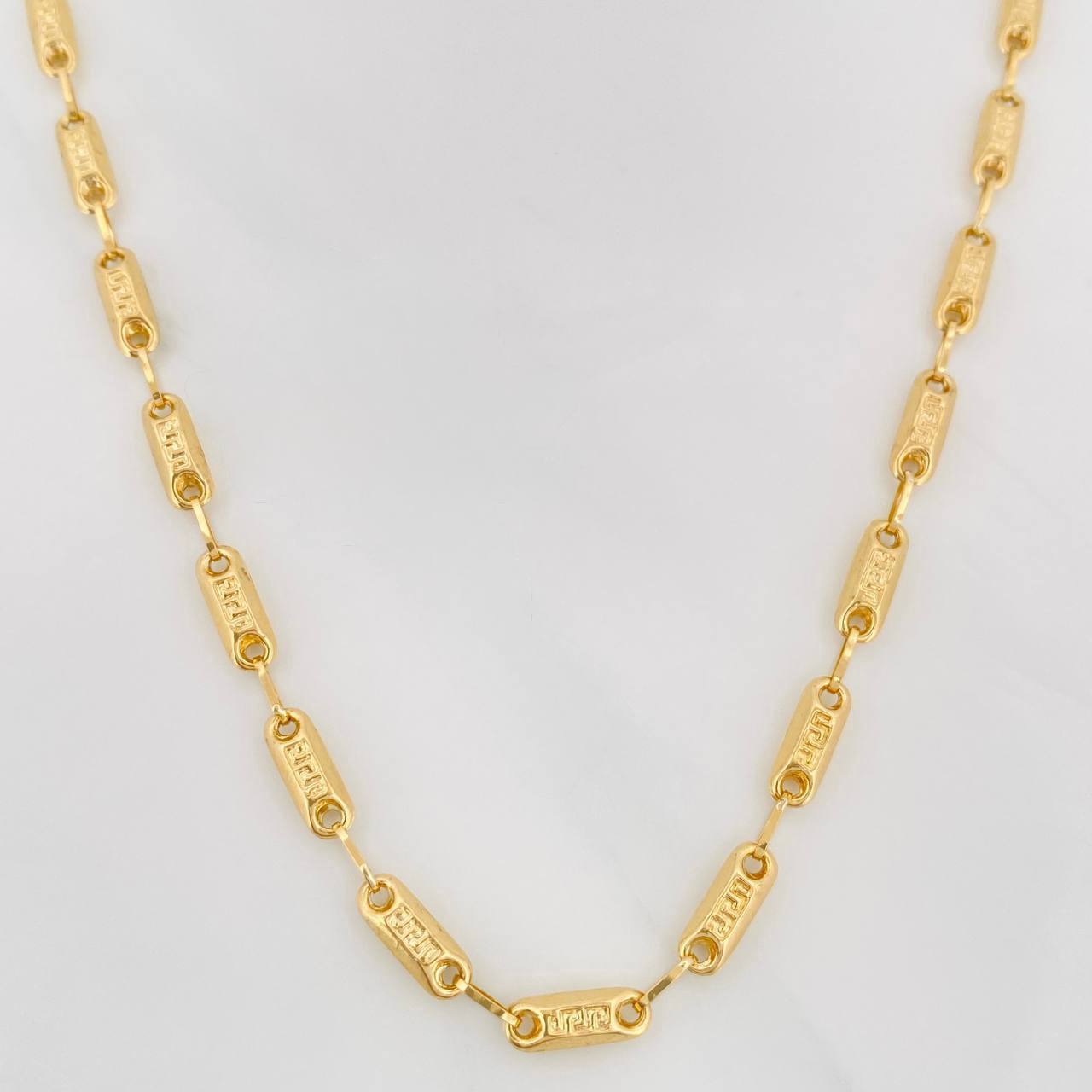 Cadena Rustica Tribal 10.95g / 60cm / 3.4mm Oro Amarillo 18K
