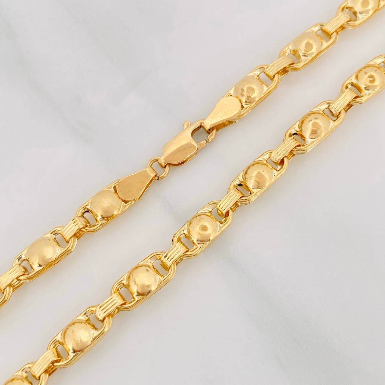 Cadena Rustica Burbuja 16.31g / 60cm / 4.7mm Oro Amarillo 18K