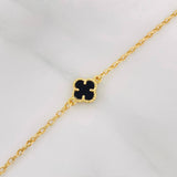 Tobillera Rolo Trebol 3.25g / 25.05cm / 1.35mm Oro Amarillo 18K