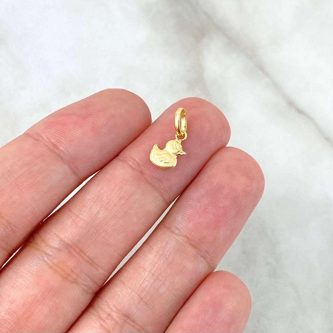 Dije Pato 0.25gr / 1cm / Troquelado Oro Amarillo