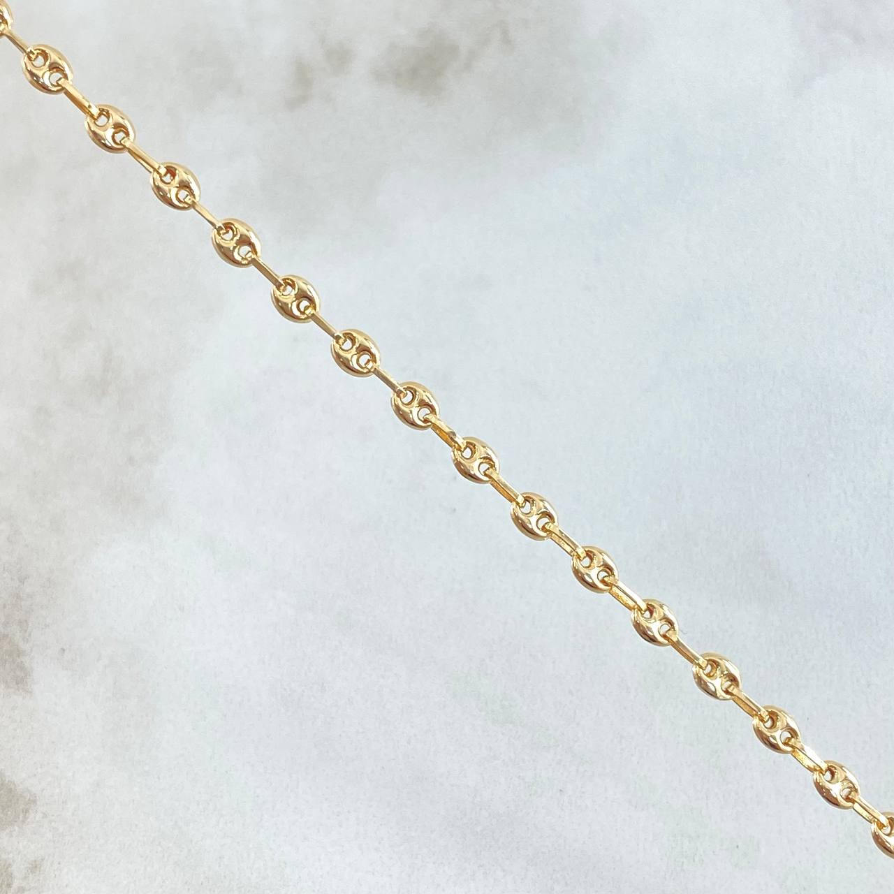 Tobillera GC 2.2gr / 23cm / 3mm Oro Amarillo 18K