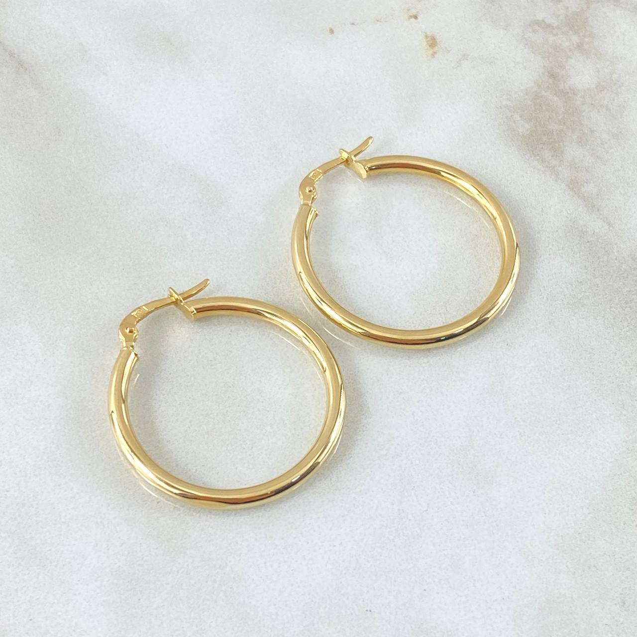 Candongas Jass 2.15gr / 3cm / Lisas Oro Amarillo 18K
