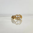 Anillo Tres Corazones 15s 2.7gr / T5 1/4 / Circones Blancos Dos Oros Amarillo Blanco ©