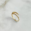 Anillo Clavo 1.9gr / T7 3/4 / Circones Blancos Oro Amarillo ©